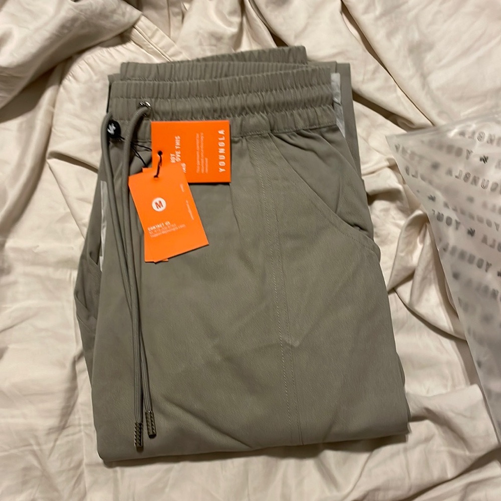 YoungLA Light grey cargo pants brand new